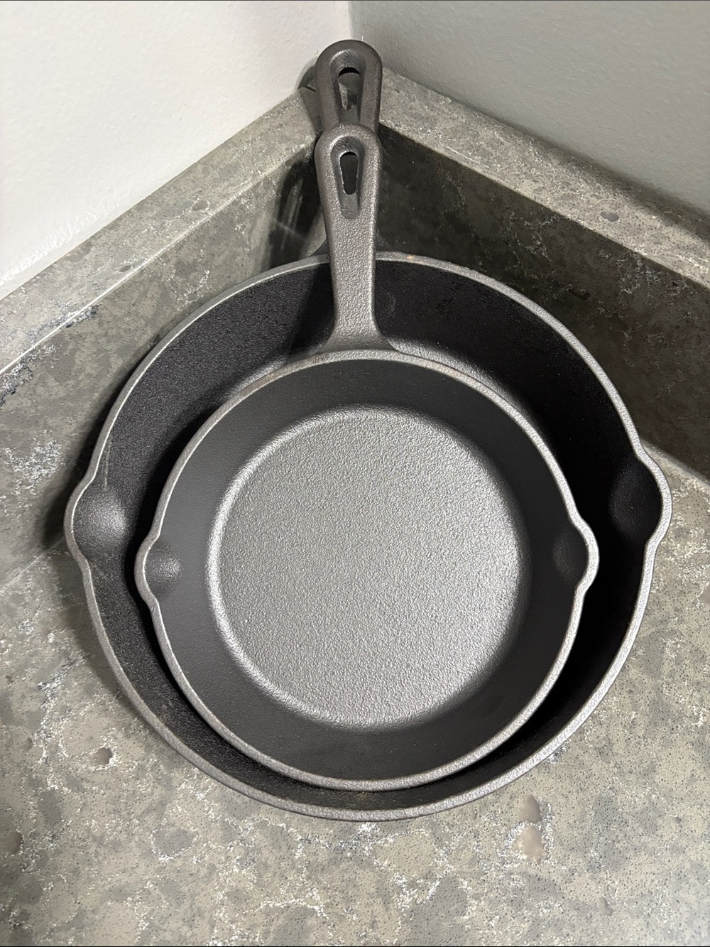 Classic Black Cast Iron Skillets 6”and 8”. NWOT